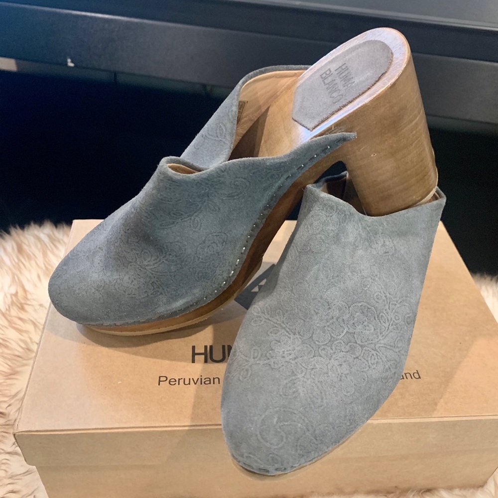 NIB HUMA BLANCO Dolores Leather mule clogs 10